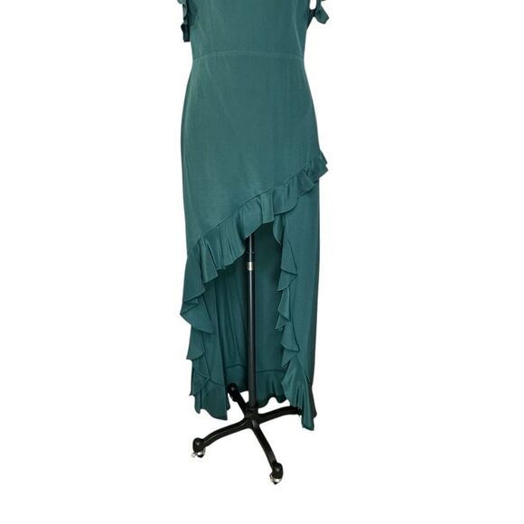REVOLVE X Amanda Uprichard Peony Silk Maxi Dress in Green | Size M - Picture 6 of 10